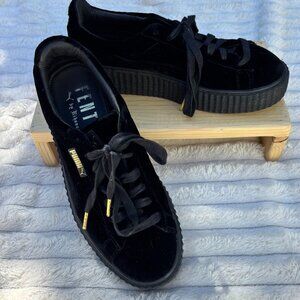 FENTY x PUMA by Rihanna Velvet Creeper – Black/Gold Platform 41/10